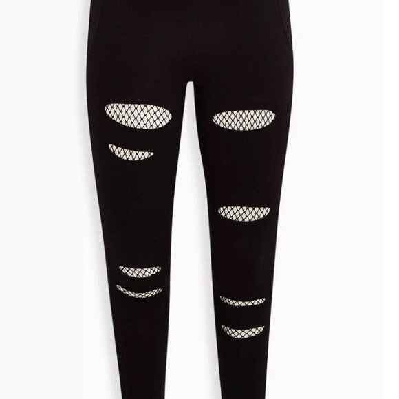 Torrid moto leggings 2 2x black mesh - Picture 1 of 9
